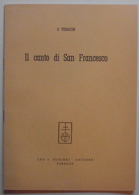 Terracini B. IL CANTO DI SAN FRANCESCO. - Copertina