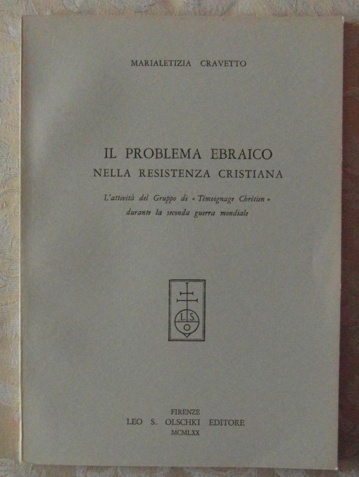Cravetto Marialetizia IL PROBLEMA EBRAICO NELLA ... - Copertina