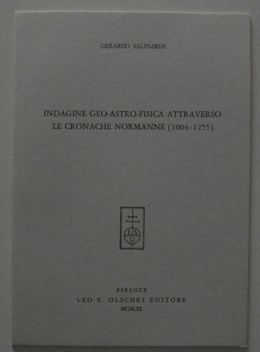 Salinardi Gerardo INDAGINE GEO-ASTRO-FISICA ... - Copertina