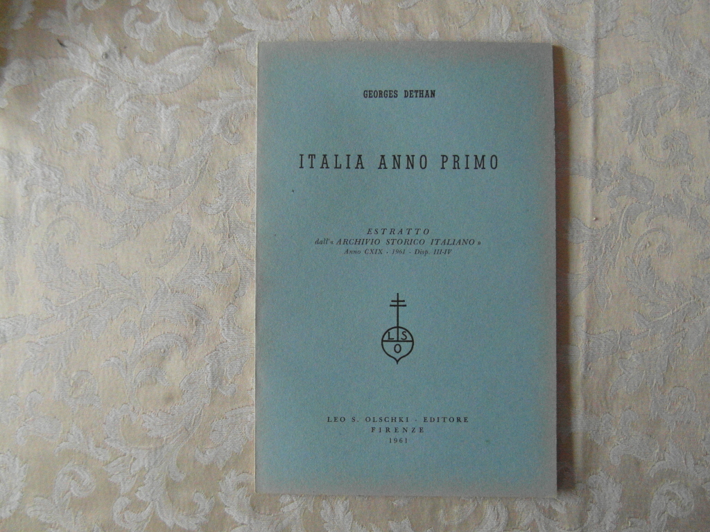 Dethan Georges ITALIA ANNO PRIMO. - Copertina