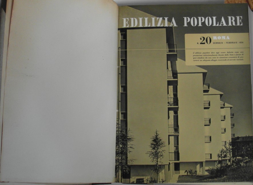 AA.VV. EDILIZIA POPOLARE. ANNATA 1958. Rivista ... - Copertina