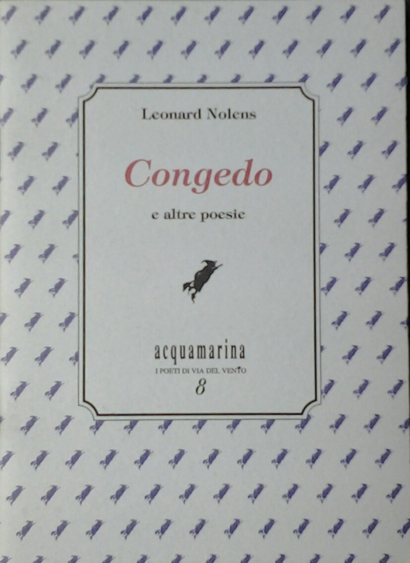 Nolens Leonard CONGEDO E ALTRE POESIE. - Copertina