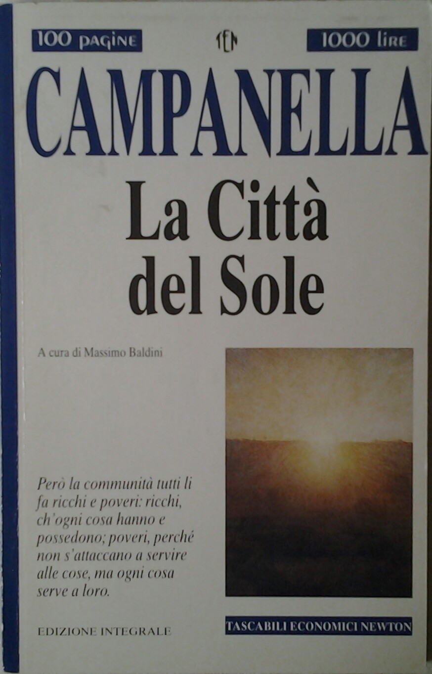 Campanella Tommaso LA CITTA' DEL SOLE. - Copertina