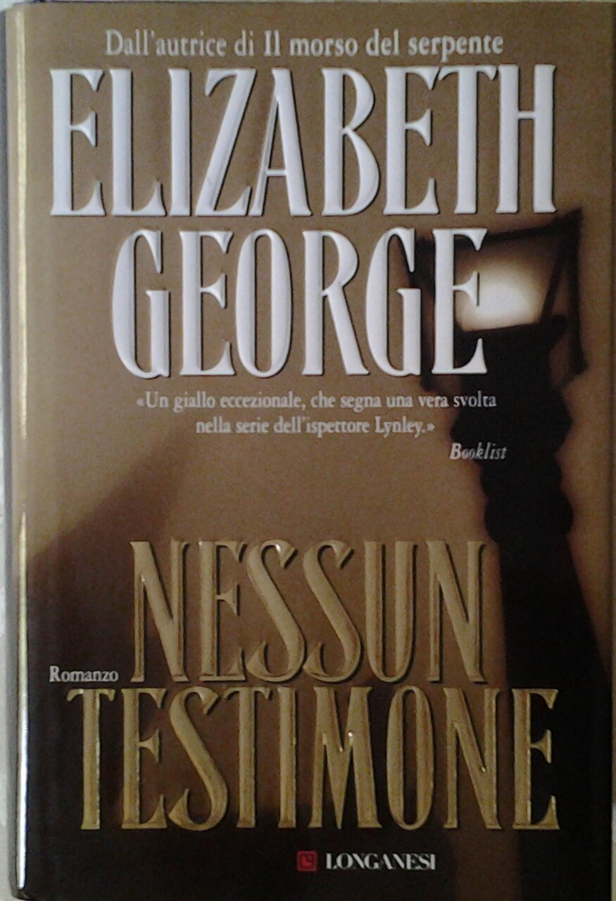 George Elizabeth NESSUN TESTIMONE. - Copertina