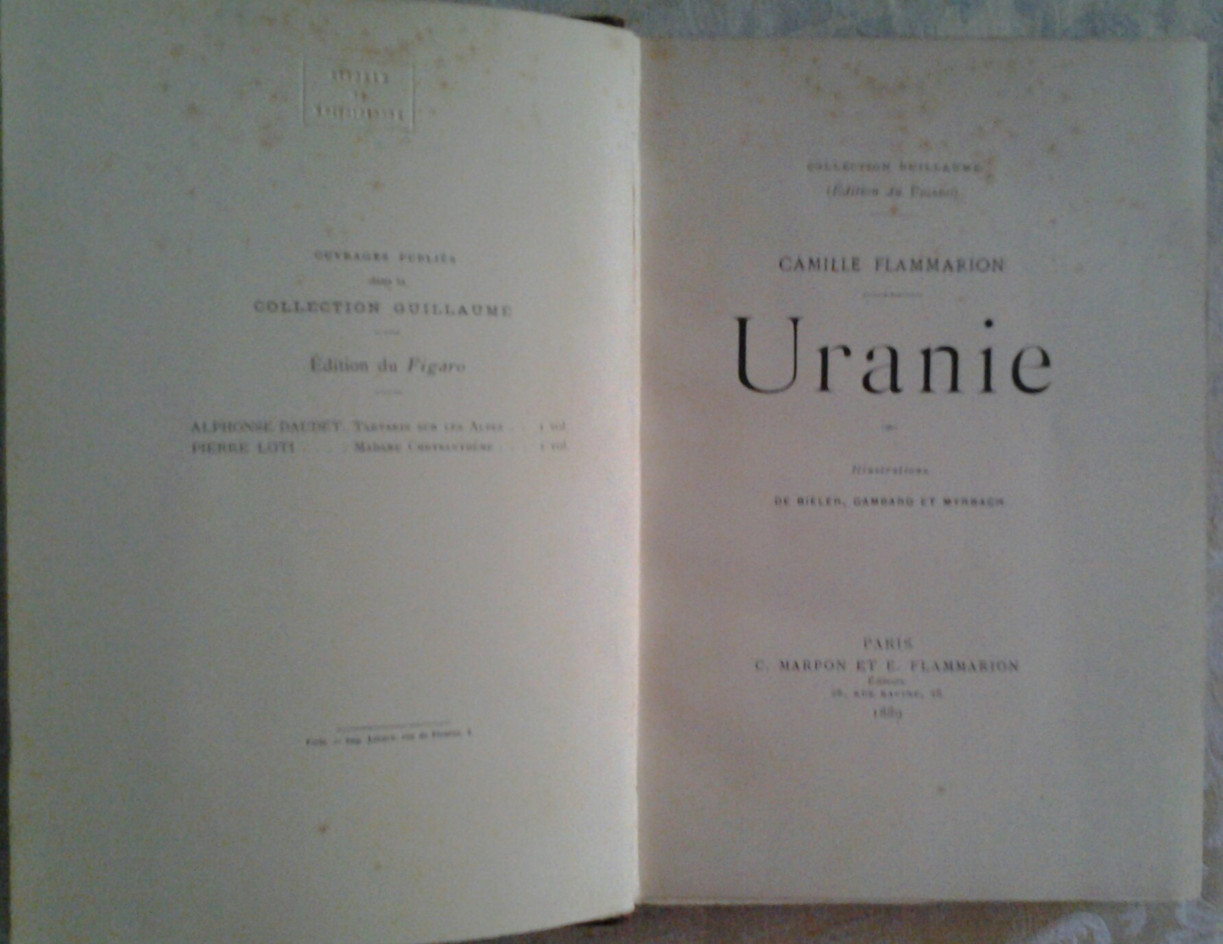 Flammarion Camille URANIE. ILLUSTRATIONS DE BIELER... - Copertina