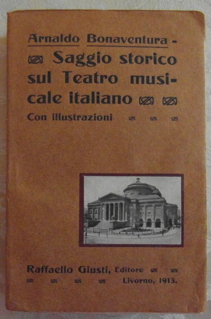 Bonaventura Arnaldo SAGGIO STORICO SUL TEATRO ... - Copertina