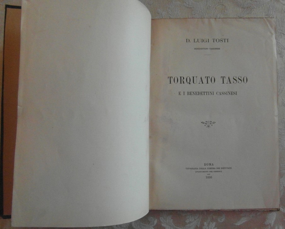 Tosto Luigi TORQUATO TASSO E I BENEDETTINI ... - Copertina
