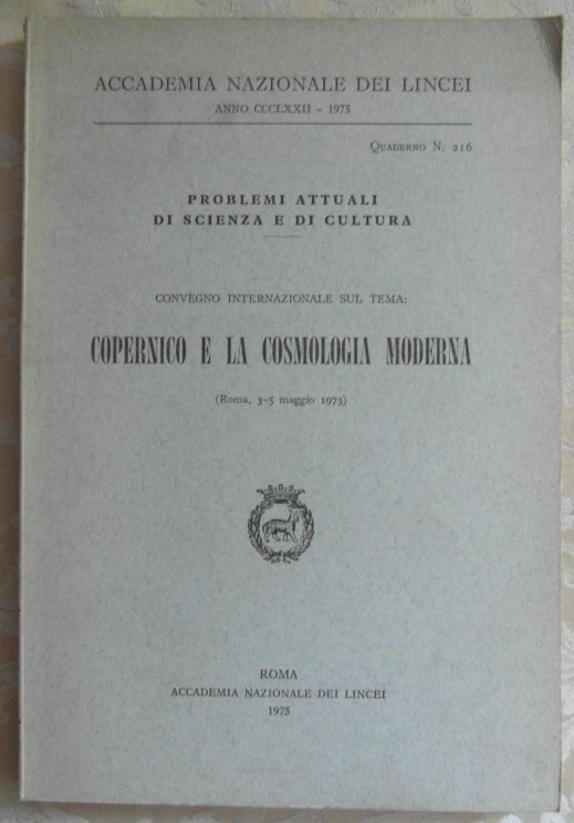  COPERNICO E LA COSMOLOGIA MODERNA. - Copertina