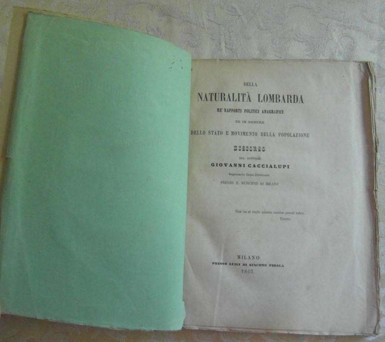 Caccialupi Giovanni ( discorso di ) DELLA ... - Copertina