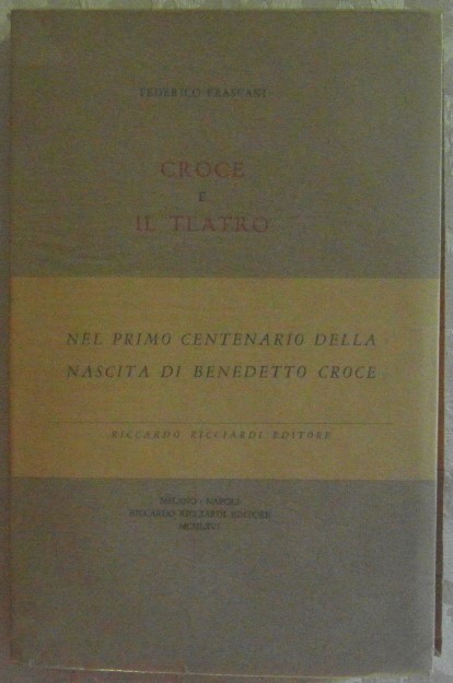 Frascani Federico CROCE E IL TEATRO. - Copertina