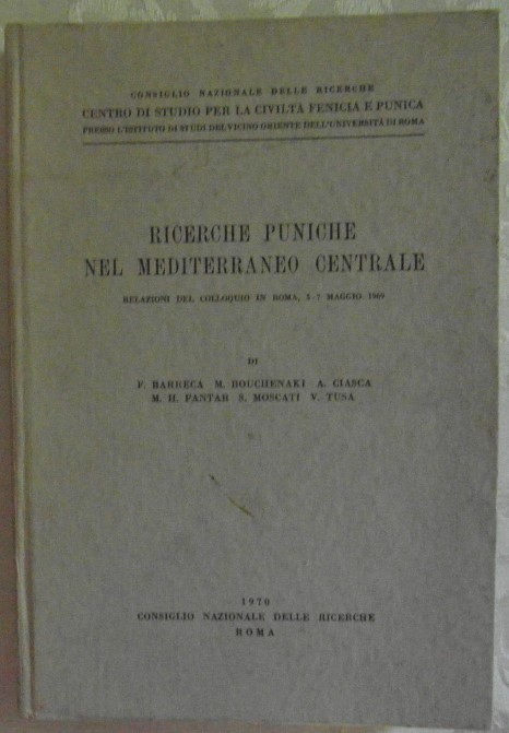  RICERCHE PUNICHE NEL MEDITERRANEO CENTRALE. ... - Copertina