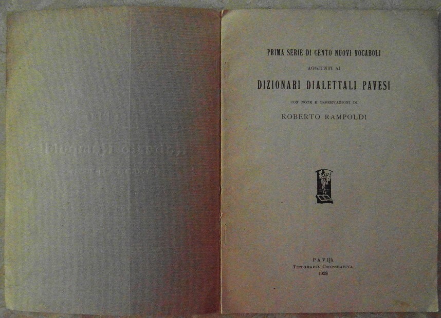  PRIMA SERIE DI CENTO NUOVI VOCABOLI AGGIUNTI AI ... - Copertina