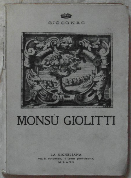 Sigognac MONSU' GIOLITTI. - Copertina
