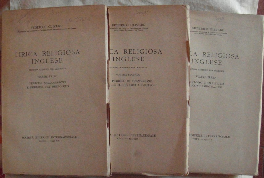 Olivero Federico LIRICA RELIGIOSA INGLESE. - Copertina