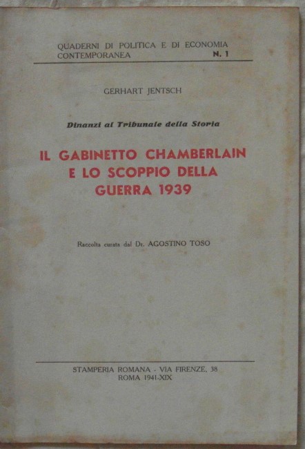 Jentsch Gerhart DINANZI AL TRIBUNALE DELLA STORIA... - Copertina