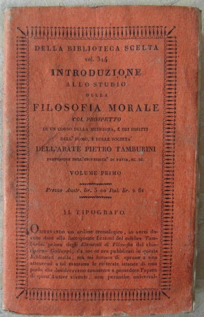 Tamburini Pietro INTRODUZIONE ALLO STUDIO DELLA ... - Copertina