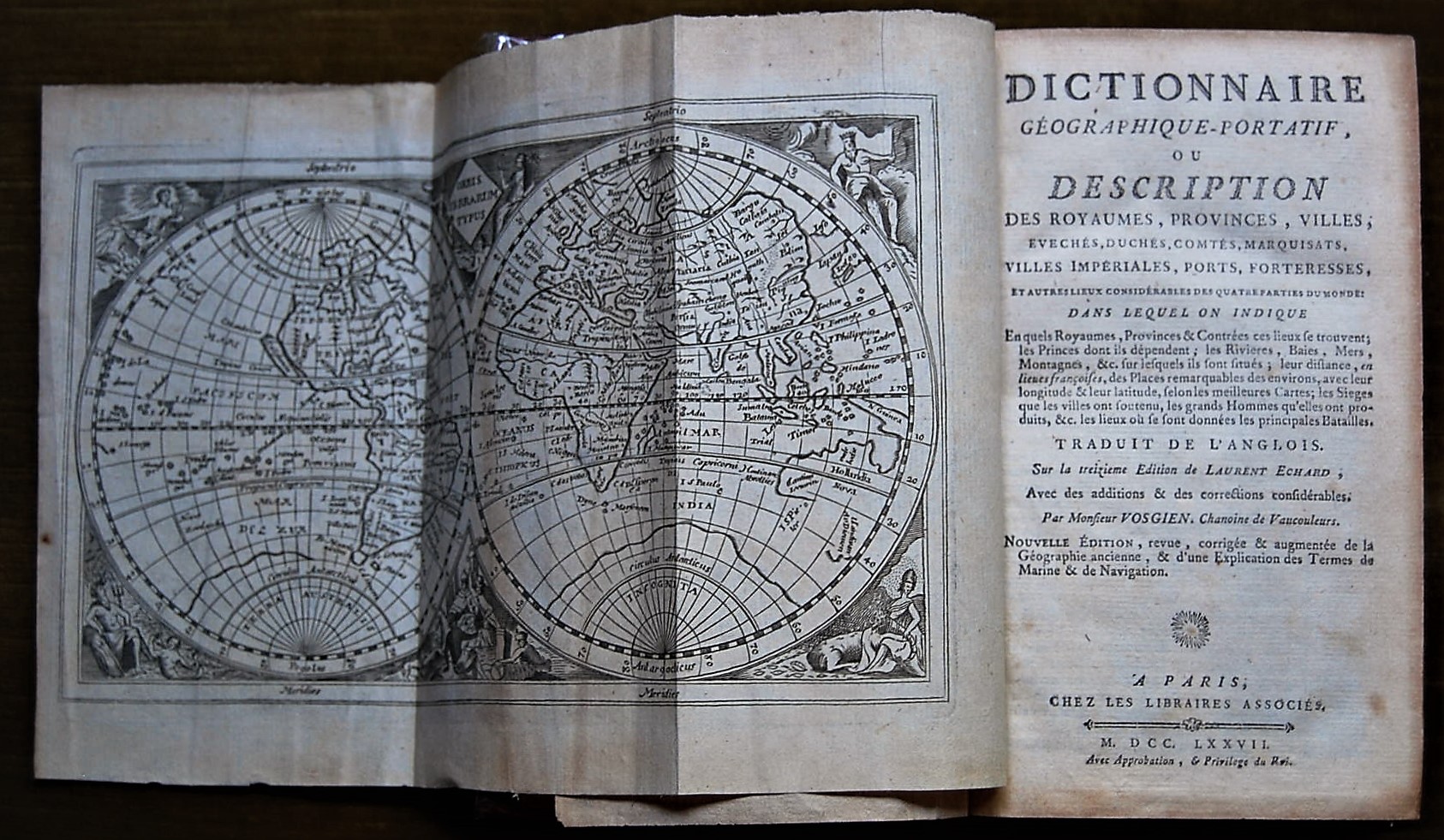 Vosgien DICTIONNAIRE GEOGRAPHIQUE PORTATIF OU ... - Copertina