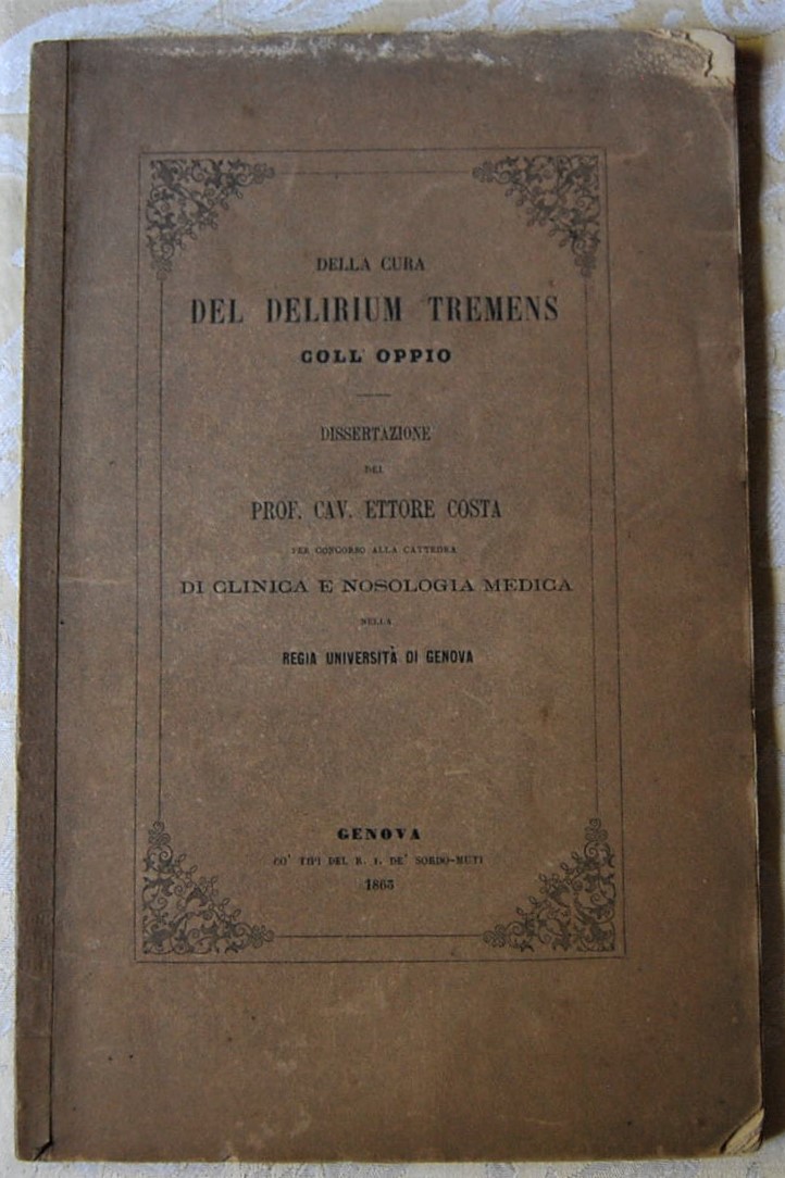 Costa Ettore DELLA CURA DEL DELIRIUM TREMENS COLL'... - Copertina