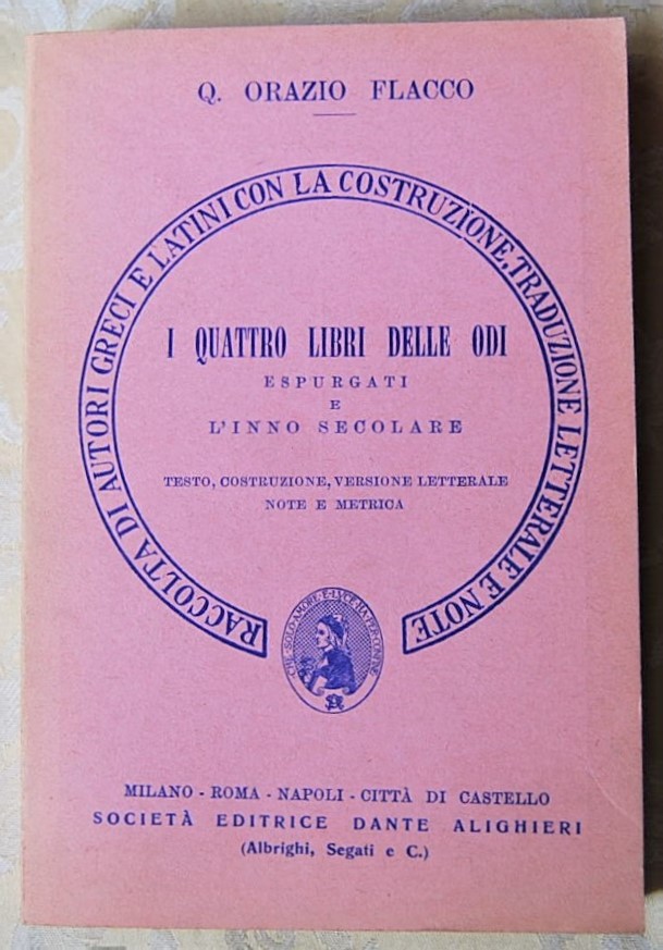 Quinto Orazio Flacco I QUATTRO LIBRI DELLE ODI. - Copertina