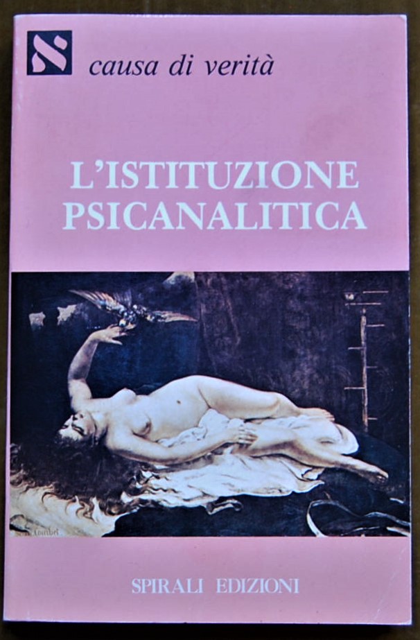  L'ISTITUZIONE PSICANALITICA. - Copertina