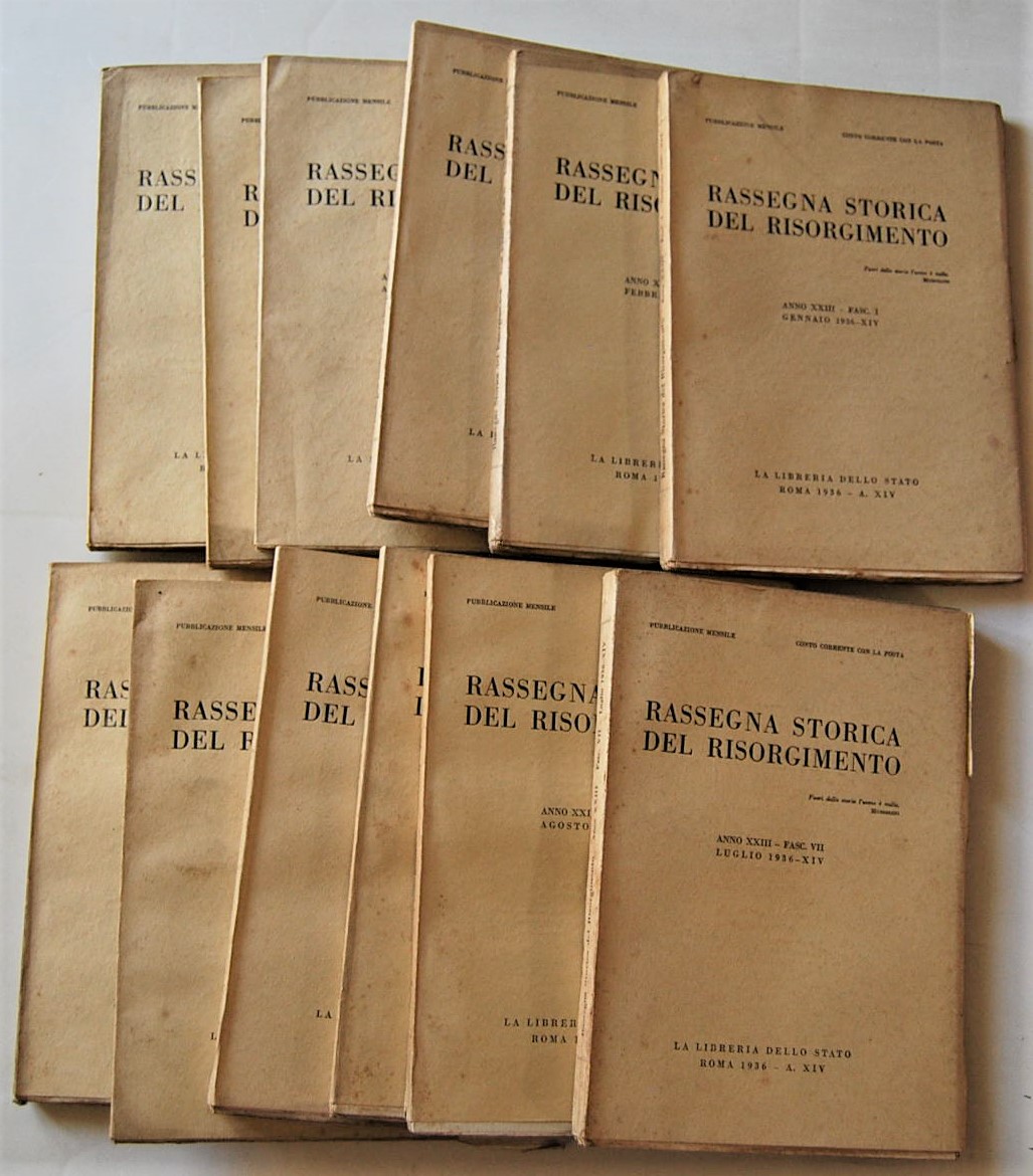  RASSEGNA STORICA DEL RISORGIMENTO. ANNATA 1936. - Copertina