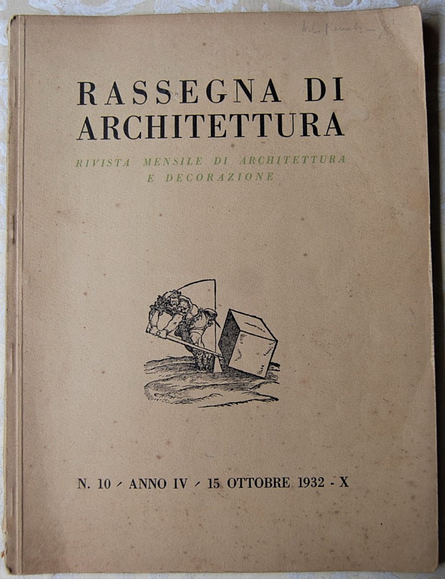  RASSEGNA DI ARCHITETTURA. NUMERO 10 ANNO IV / 15 ... - Copertina