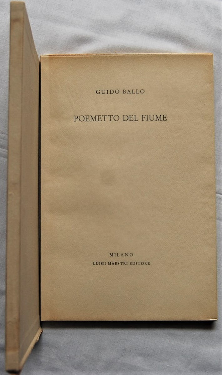 Ballo Guido POEMETTO DEL FIUME. - Copertina