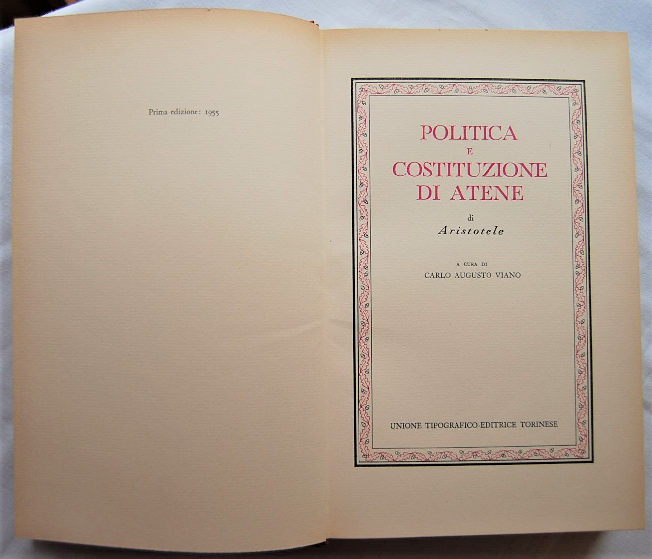 Aristotele POLITICA E COSTITUZIONE DI ATENE. - Copertina