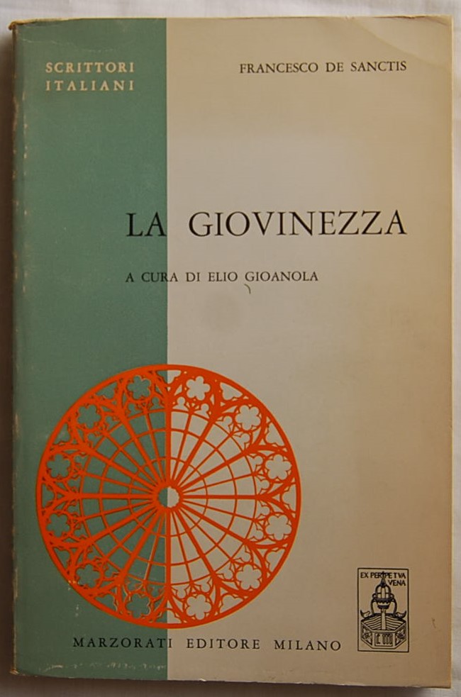 De Sanctis Francesco LA GIOVINEZZA. - Copertina