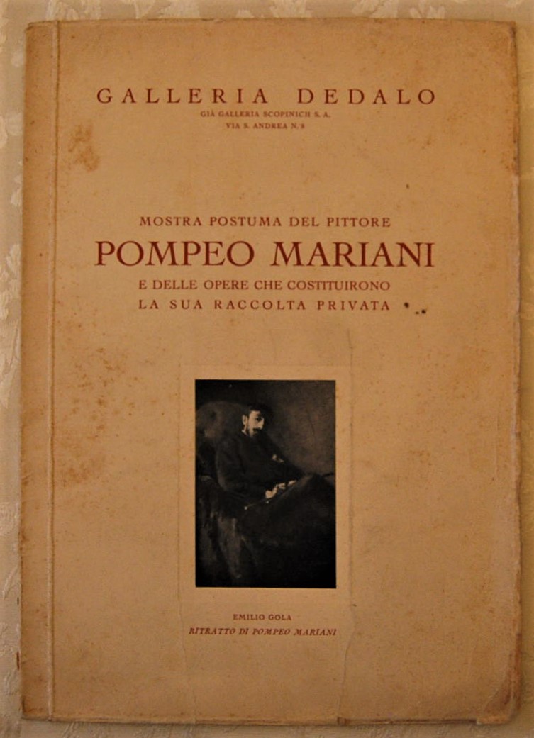  MOSTRA POSTUMA DEL PITTORE POMPEO MARIANI E DELLE... - Copertina