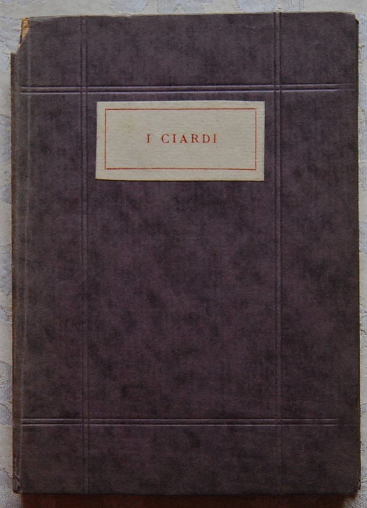Pelandi L. I CIARDI. - Copertina