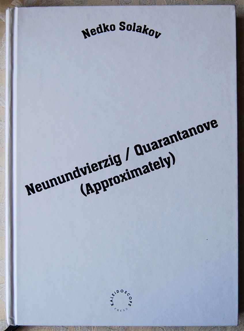  NEDKO SOLAKOV. NEUNUNDVIERZIG / QUARANTANOVE. (... - Copertina