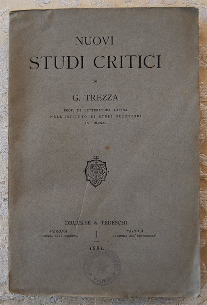 Trezza Gaetano NUOVI STUDI CRITICI. - Copertina