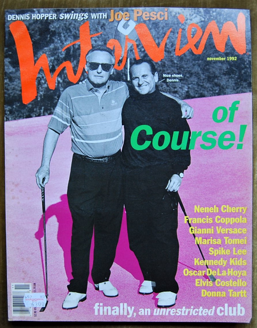  INTERVIEW. NOVEMBER 1992. - Copertina