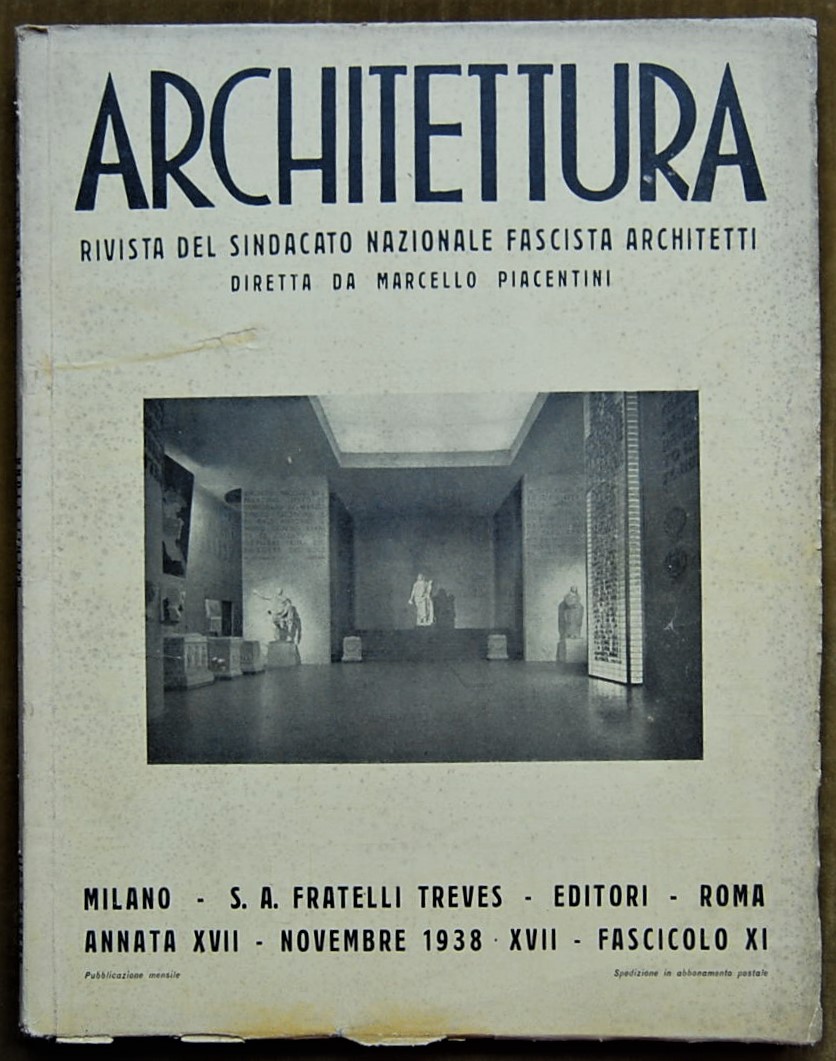  ARCHITETTURA. NOVEMBRE 1938. RIVISTA DEL ... - Copertina