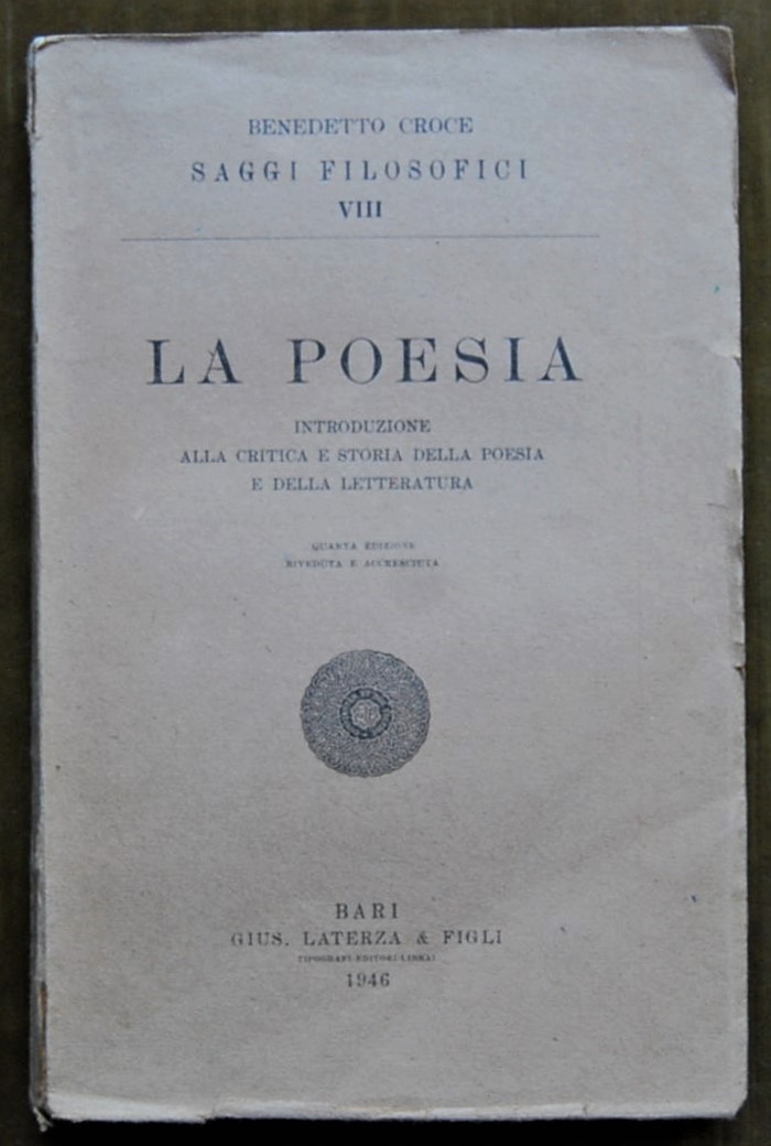 Croce Benedetto LA POESIA. INTRODUZIONE ALLA ... - Copertina