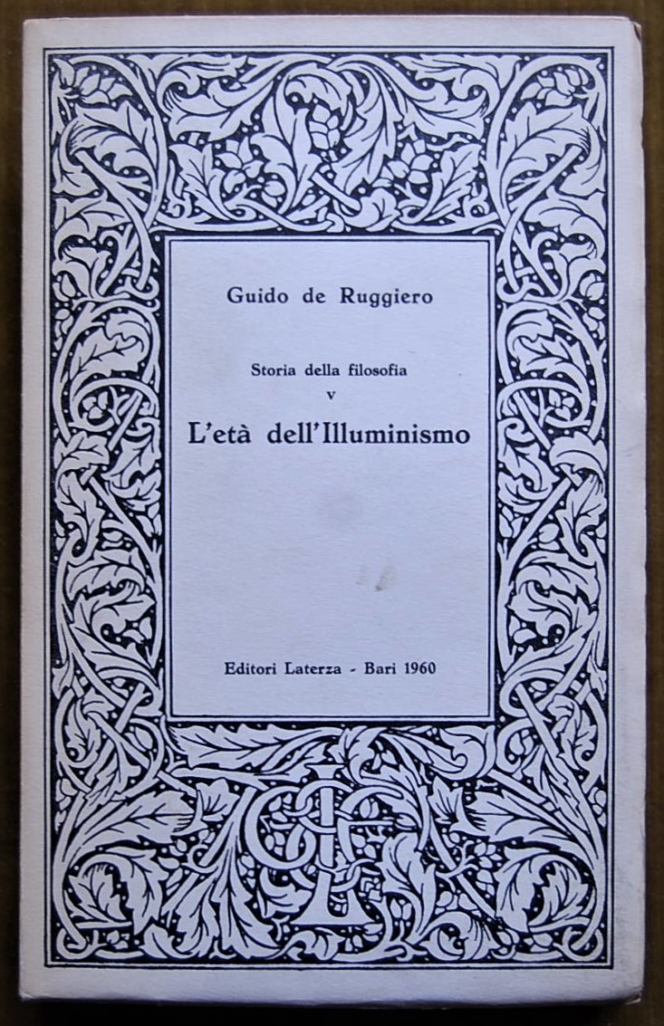 De Ruggiero Guido STORIA DELLA FILOSOFIA. VOLUME V... - Copertina