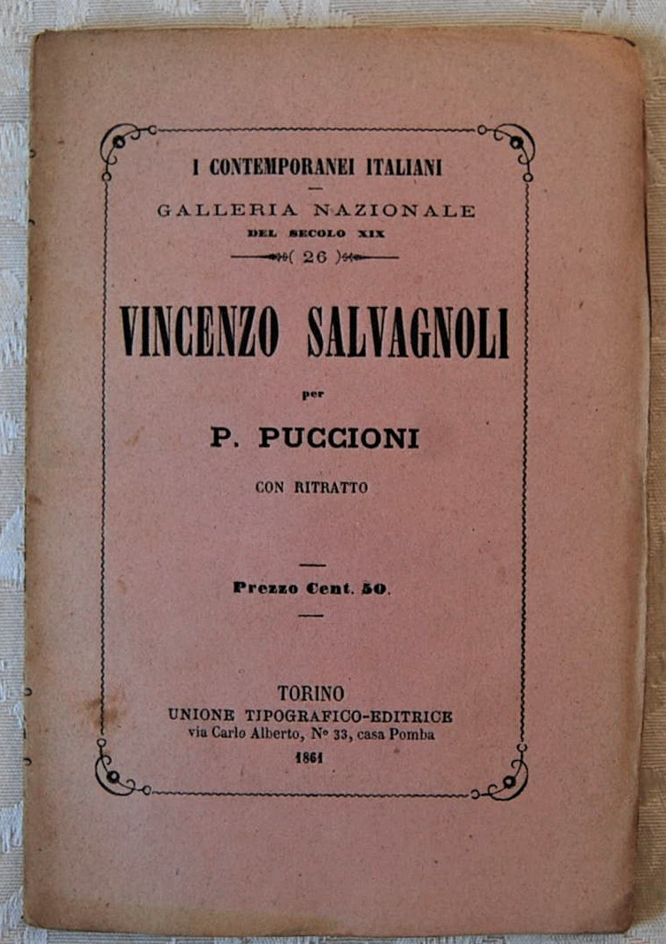 Puccioni P. VINCENZO SALVAGNOLI. - Copertina