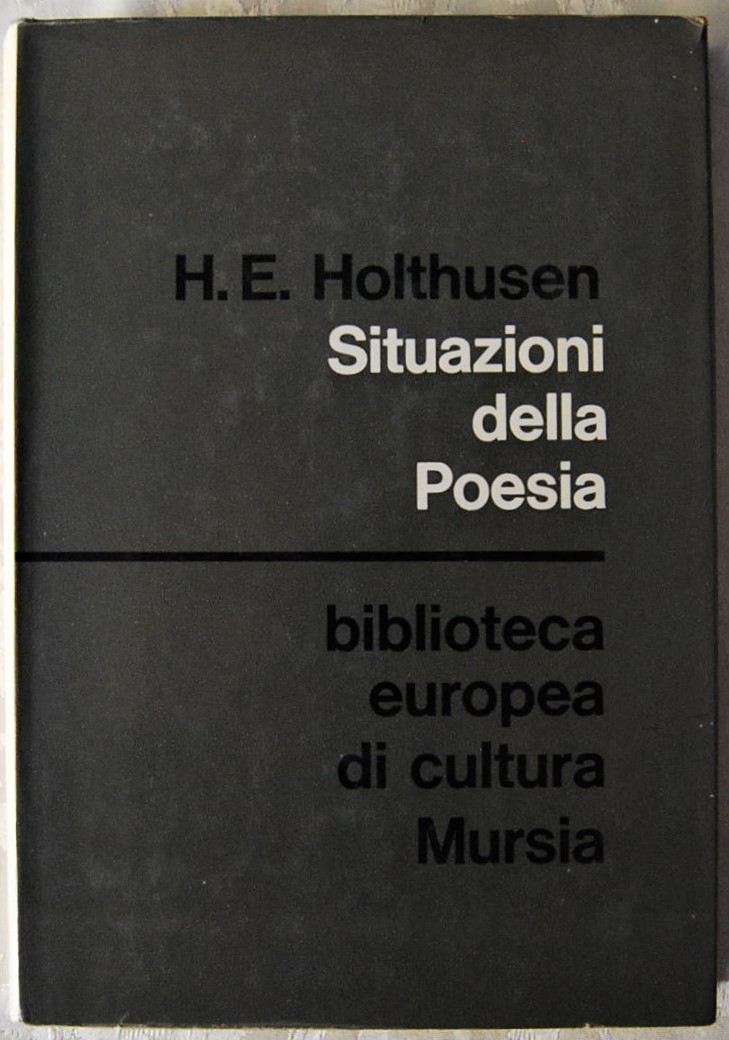 Holthusen H.E. SITUAZIONI DELLA POESIA. - Copertina