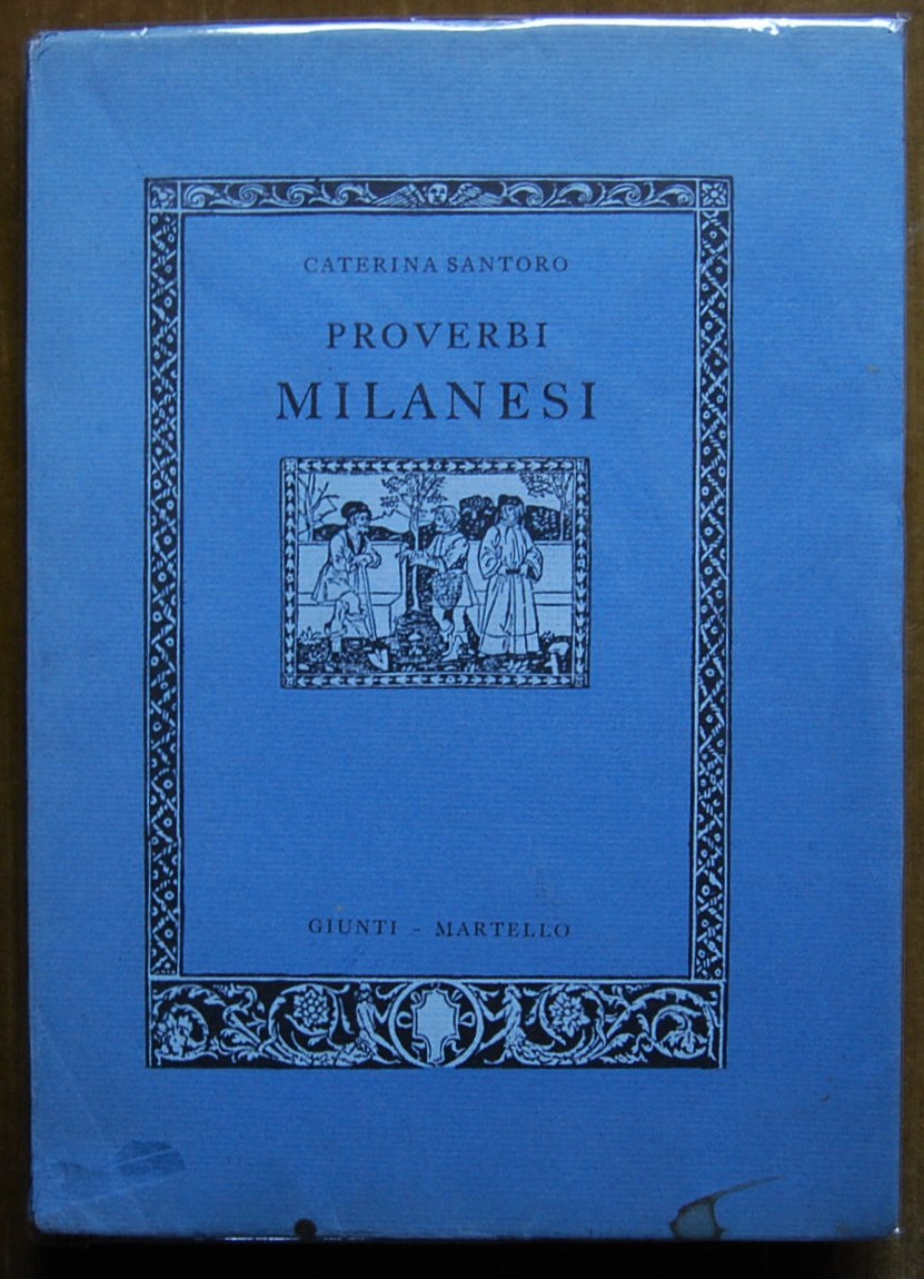 Santoro Caterina PROVERBI MILANESI. - Copertina