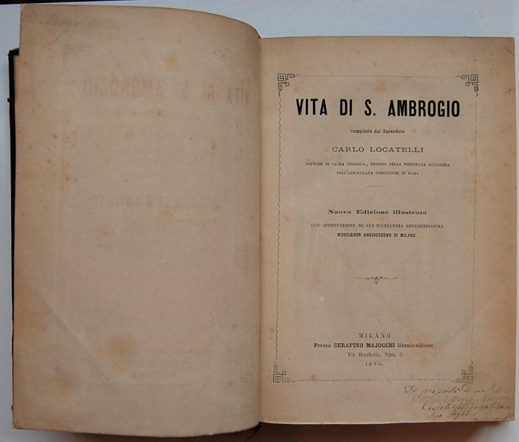  VITA DI S. AMBROGIO. - Copertina