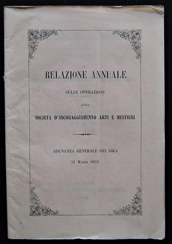  RELAZIONE ANNUALE SULLE OPERAZIONI DELLA SOCIETA... - Copertina