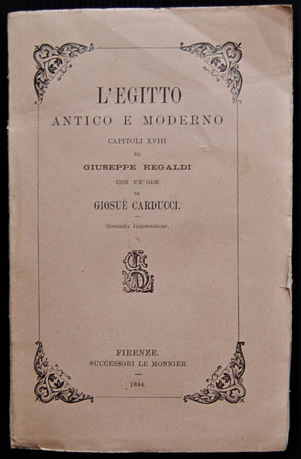 Regaldi Giuseppe L'EGITTO ANTICO E MODERNO. ... - Copertina