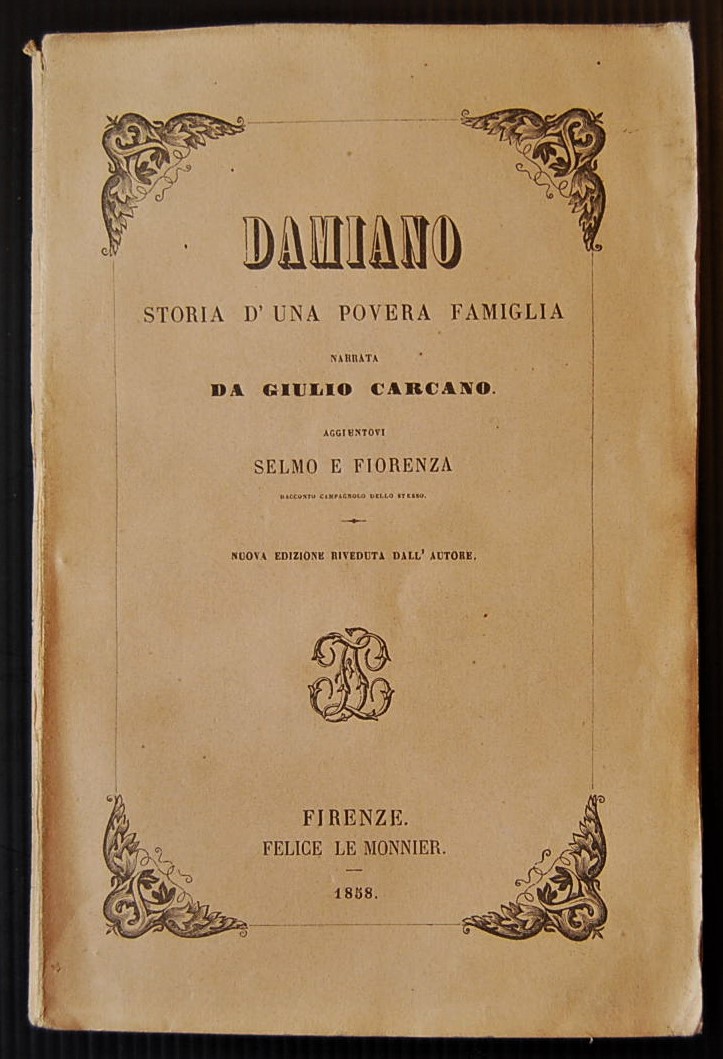 Carcano Giulio DAMIANO. STORIA DI UNA POVERA ... - Copertina
