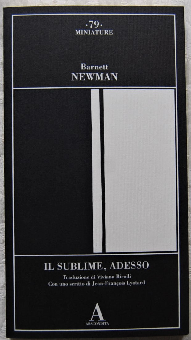 Newman Barnett IL SUBLIME, ADESSO. - Copertina