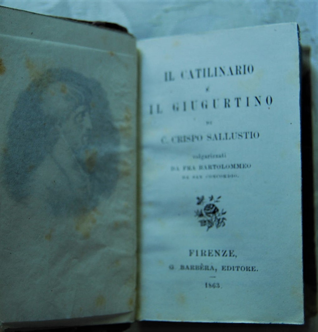 Crispo Sallustio IL CATALINARIO E IL GIUGURTINO. - Copertina