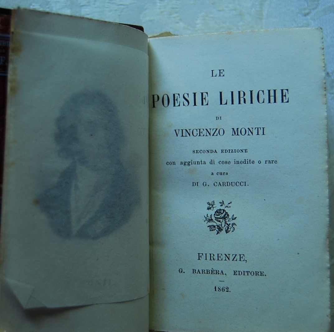 Monti Vincenzo LE POESIE LIRICHE. - Copertina