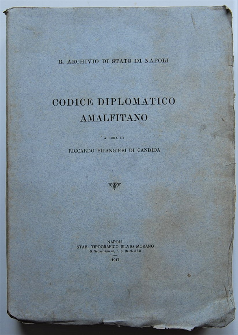 Riccardo Filangeri di Candida CODICE DIPLOMATICO ... - Copertina