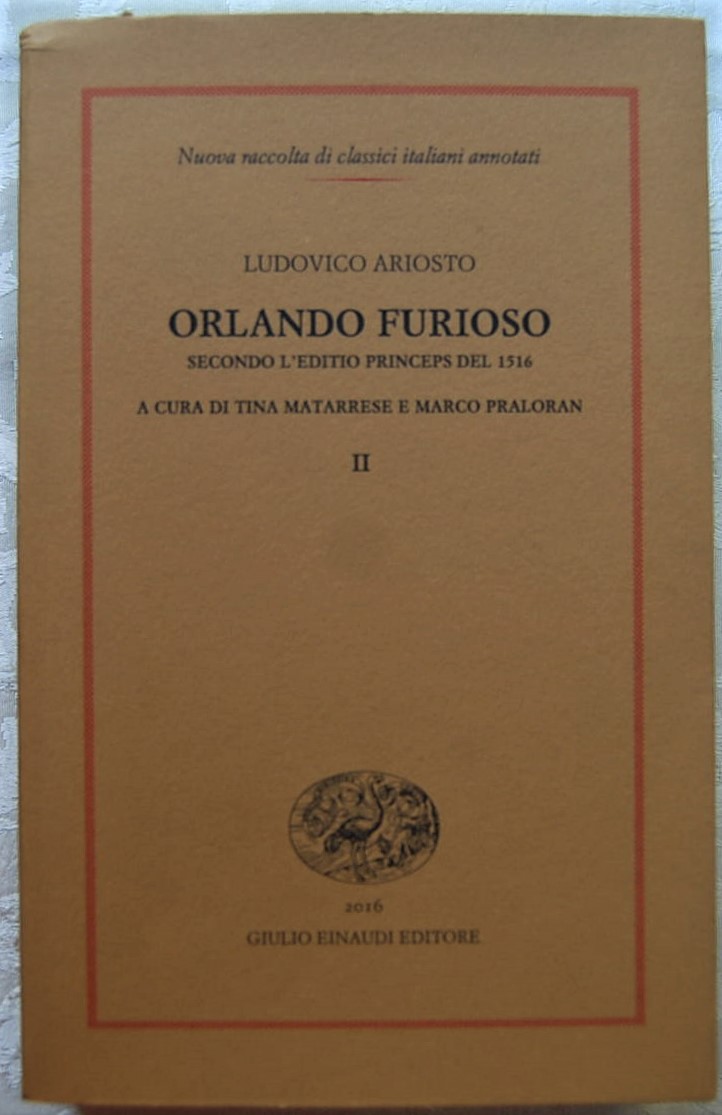 Ludovico Ariosto ORLANDO FURIOSO. SECONDO L'EDITIO... - Copertina