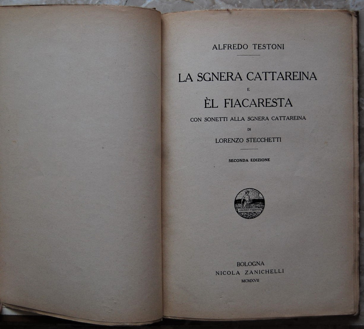 Testoni Alfredo LA SGNERA CATTAREINA E EL ... - Copertina